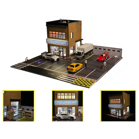 Miniature HotWheels LED Car Garage Display